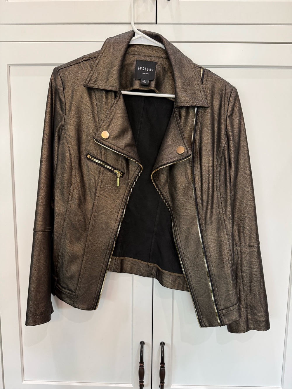 Insight Metallic Bronze Moto Jacket